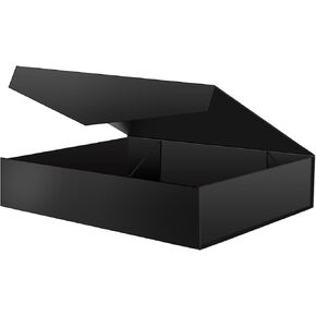 ROSEGLD Extra Large Gift Box 25x19x5 Inches, Giant Black Magnetic Gift Box with lids for Presents, Groomsman Proposal Box (Matte Black) in Saudi Arabia