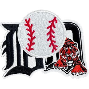 3Pcs Detroit Baseball Iron On Patches - Embroidered Applique for Hats, T-Shirts, Backpacks, Jeans.(Detroit) in Saudi Arabia