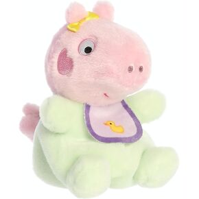 Aurora® Playful Peppa Pig™ Baby Evie with Bib Palm Pals™ Stuffed Animal - Officially Licensed Toys for All Fans - Perfect for Birthdays, Adults and Kids All Ages - Pink 5 Inches in Kuwait