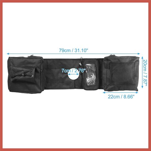 ACROPIX 1-Pack Quad ATV 4- Saddlebags Cargo Pouch Storage UTV دراجة نارية خزان الغاز حقيبة السرج لبولاريس سبورتسمان 450 570 850 XP 1000 أسود 600D أكسفورد قطع غيار السيارات in Kuwait