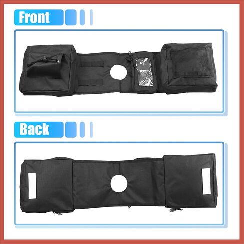 ACROPIX 1-Pack Quad ATV 4- Saddlebags Cargo Pouch Storage UTV دراجة نارية خزان الغاز حقيبة السرج لبولاريس سبورتسمان 450 570 850 XP 1000 أسود 600D أكسفورد قطع غيار السيارات in Kuwait