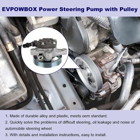 Power Steering Pump with Pulley Compatible with Honda Ridgeline Pilot 3.5L V6 2012 2013 2014, Compatible with Honda Odyssey 3.5L V6 2011 to 2017, Replacement for 56110RN0A51, 21-534 in Saudi Arabia