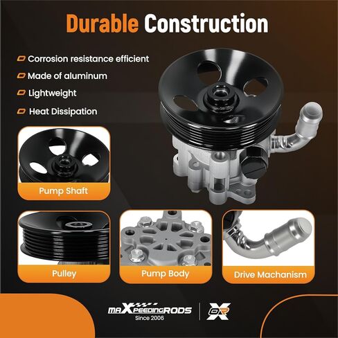 مضخة توجيه كهربائية من maxpeedingrods 21-5461 لسيارة جيب كوماندر جراند شيروكي 5.7L 2005-2010، استبدال #21-5461 52089883AC 52089883AD in Kuwait