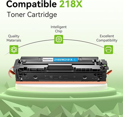 218X Toner Cartridges 4 Pack Compatible Replacement for HP 218X 218A Toner Color LaserJet Pro 3201dw MFP 3301fdw 3301sdw 3301cdw Printer (Black/Cyan/Yellow/Magenta) in Saudi Arabia