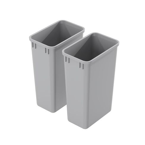 Dowell 2 Pack 50Qt Wastebasket Trash Container, 9/13Gal, Plastic, Stackable, for Kitchen/Bathroom/Office, Fits Under Sink/Desk - Grey (2, 50 QT) in Saudi Arabia