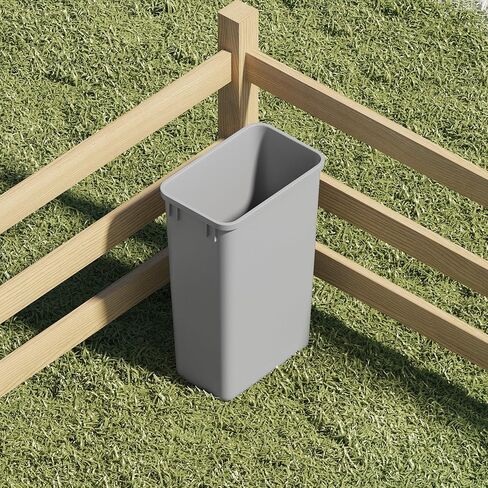 Dowell 2 Pack 50Qt Wastebasket Trash Container, 9/13Gal, Plastic, Stackable, for Kitchen/Bathroom/Office, Fits Under Sink/Desk - Grey (2, 50 QT) in Saudi Arabia