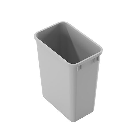Dowell 2 Pack 50Qt Wastebasket Trash Container, 9/13Gal, Plastic, Stackable, for Kitchen/Bathroom/Office, Fits Under Sink/Desk - Grey (2, 50 QT) in Saudi Arabia