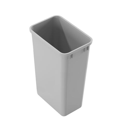 Dowell 2 Pack 50Qt Wastebasket Trash Container, 9/13Gal, Plastic, Stackable, for Kitchen/Bathroom/Office, Fits Under Sink/Desk - Grey (2, 50 QT) in Saudi Arabia