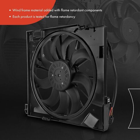 A-Premium Engine Radiator Cooling Fan Assembly with Brushless Motor Compatible with Select Jaguar Models - XF 2010-2015, XJ 2010-2019, XFR 2010-2015, XFR-S, XJR, XJR575, XKR, XKR-S - Replace# C2D38737 in Kuwait