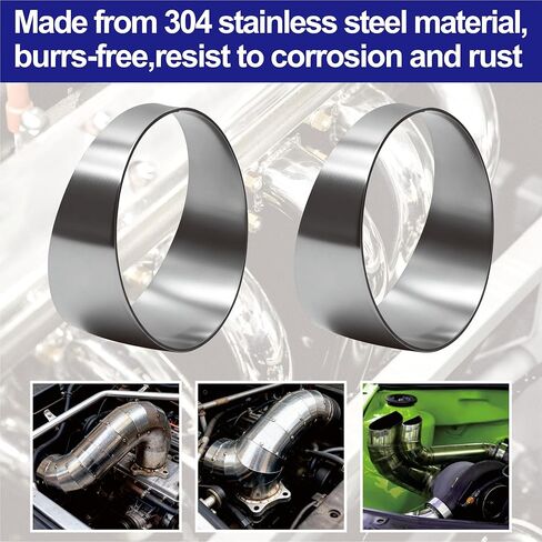 5PCS 2.5" 304 Stainless Steel Tight Radius Pie Cuts, 90 degree Stainless Exhaust Pipe Exhaust Cutout, Pie Cuts Laser Cut & Deburred for Custom Exhaust and Fabrication Projects in Saudi Arabia