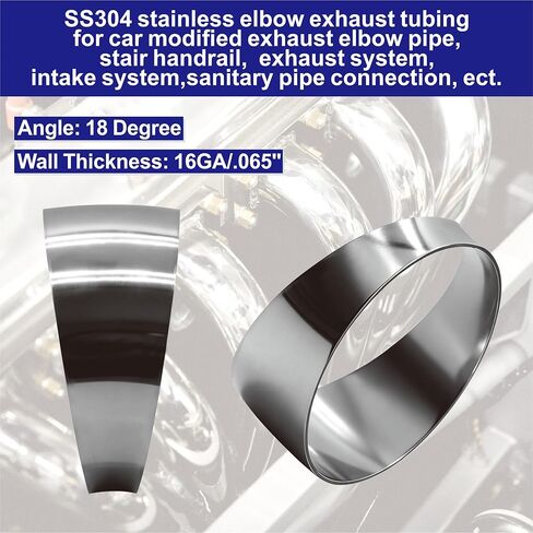 5PCS 2.5" 304 Stainless Steel Tight Radius Pie Cuts, 90 degree Stainless Exhaust Pipe Exhaust Cutout, Pie Cuts Laser Cut & Deburred for Custom Exhaust and Fabrication Projects in Saudi Arabia