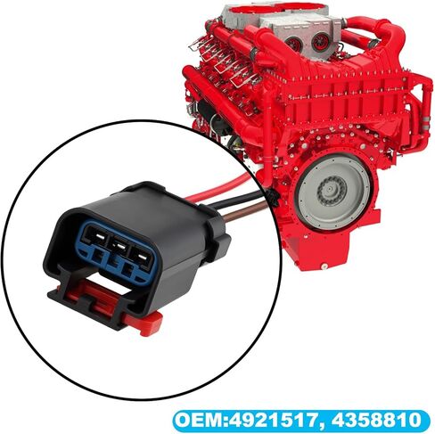 2 قطعة 3 دبوس سيارة استشعار ضغط الزيت موصل التوصيل 4921517 4358810 متوافق مع نائب الرئيس-دقيقة ISX ISM ISX11.9 ISX15 in Kuwait