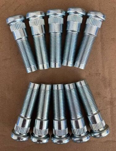 10 قطع من مسامير العجلات الأمامية 610-345 1/2"-20 0.57 بوصة. Knurl 1.875 بوصة. استبدال الطول لـ 1974-1993 Ford F-150، 91-05 Explorer، 74-80 Pinto، 83-11 Ranger، 94-09 Mazda B in Kuwait