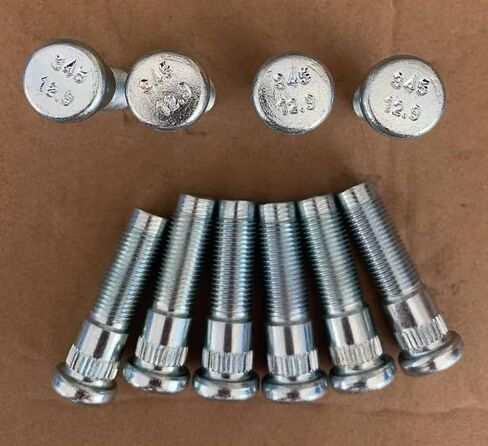 10 قطع من مسامير العجلات الأمامية 610-345 1/2"-20 0.57 بوصة. Knurl 1.875 بوصة. استبدال الطول لـ 1974-1993 Ford F-150، 91-05 Explorer، 74-80 Pinto، 83-11 Ranger، 94-09 Mazda B in Kuwait