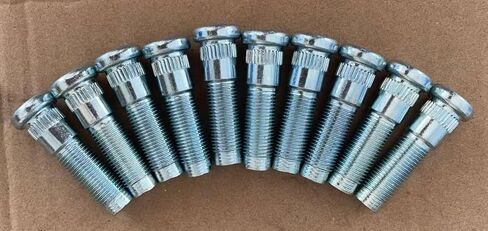 10 قطع من مسامير العجلات الأمامية 610-345 1/2"-20 0.57 بوصة. Knurl 1.875 بوصة. استبدال الطول لـ 1974-1993 Ford F-150، 91-05 Explorer، 74-80 Pinto، 83-11 Ranger، 94-09 Mazda B in Kuwait