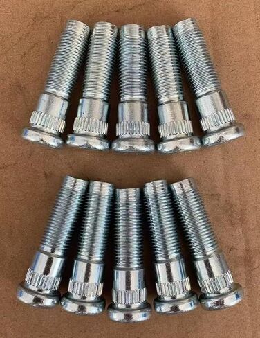 10 قطع من مسامير العجلات الأمامية 610-345 1/2"-20 0.57 بوصة. Knurl 1.875 بوصة. استبدال الطول لـ 1974-1993 Ford F-150، 91-05 Explorer، 74-80 Pinto، 83-11 Ranger، 94-09 Mazda B in Kuwait