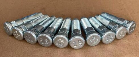 10 قطع من مسامير العجلات الأمامية 610-345 1/2"-20 0.57 بوصة. Knurl 1.875 بوصة. استبدال الطول لـ 1974-1993 Ford F-150، 91-05 Explorer، 74-80 Pinto، 83-11 Ranger، 94-09 Mazda B in Kuwait