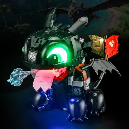 BOOZUU Light Kit for 10375 Toothless - Easy Install with Guide, Hidden Wires, DIY Light Upgrade for How to Train Your Dragon Display (Lights Only, No Model) in Saudi Arabia