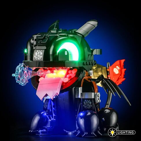 BOOZUU Light Kit for 10375 Toothless - Easy Install with Guide, Hidden Wires, DIY Light Upgrade for How to Train Your Dragon Display (Lights Only, No Model) in Saudi Arabia