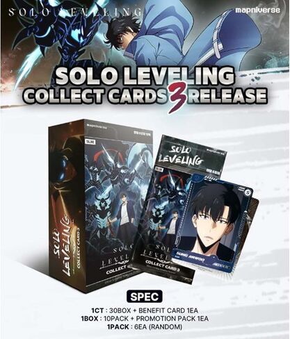 بطاقة تجميع Solo Leveling Vol.3 Booster Box SL3E KOR ver. تي سي جي 10 عبوات 1 علبة in Kuwait