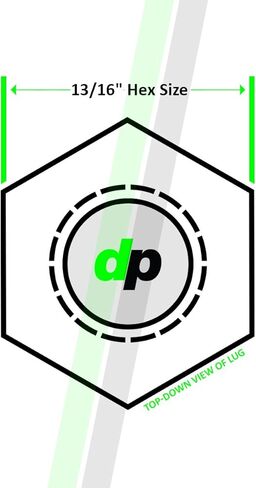 DPAccessories 20 Chrome 7/16-20 Closed End Bulge Acorn Lug Nuts - Cone Seat - 13/16" Hex D3711-2305/20 in Kuwait
