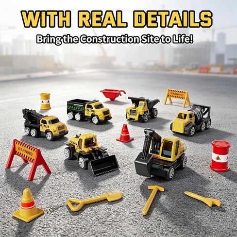 Lehoo Castle Construction Truck Toys for Boys 3 4 5 Years Old, Construction Vehicles with Light & Sound, Crane Truck Toys Birthday Gifts for Kids 3 4 5 Years Old in Kuwait