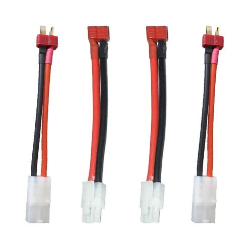 قطعتان من موصل ذكر T-Plug إلى محول موصل أنثى Big-Tamiya و2 قطعة موصل أنثى T-Plug إلى محول موصل ذكر Big-Tamiya لبطارية Lipo RC in Kuwait
