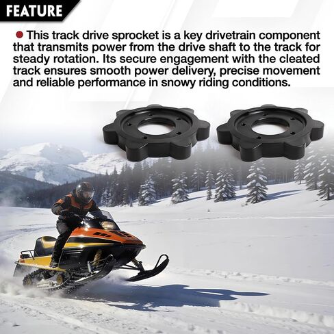 2PCS Track Drive Sprockets Fit for Arctic Cat Cleated Track Snowmobiles 1967–1972 Fit for Lynx I Models 1974 Fit for Lynx II 340 Model 1974 Replace for 0102-011 0102-015 in Saudi Arabia