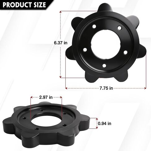2PCS Track Drive Sprockets Fit for Arctic Cat Cleated Track Snowmobiles 1967–1972 Fit for Lynx I Models 1974 Fit for Lynx II 340 Model 1974 Replace for 0102-011 0102-015 in Saudi Arabia
