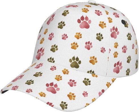 Dog Paw Print Baseball Cap Workout Hats with Adjustable Strap for Men & Women Dad Hat Snapback Hat in Saudi Arabia