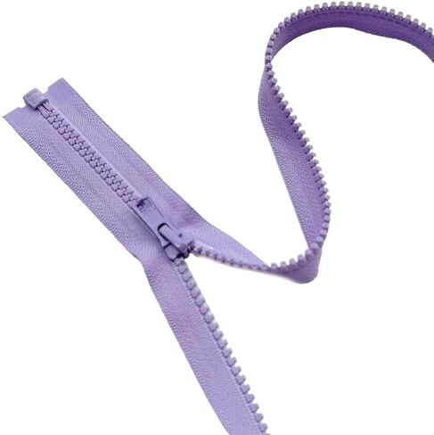 قطعتان من البلاستيك YKK #5 منفصلتان في اتجاه واحد، سحابات سترة مفتوحة النهاية سحب تلقائي - لون الشريط: لافندر #553W - اختر الطول (لافندر #553W، 24 بوصة) in Kuwait
