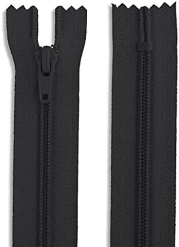 Black Zipper 6" Nylon Coil 6 inch Non Separating Zipper Black 6 inch Sewing Zipper Crafts Zipper in Kuwait