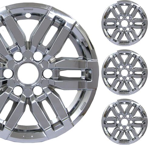 PACRIM 17" Gloss Black Wheel Skin Set Made for Chevrolet Colorado LT (2023-2026) | Durable ABS Plastic Cover | Fits Directly Over OEM Wheel in Saudi Arabia