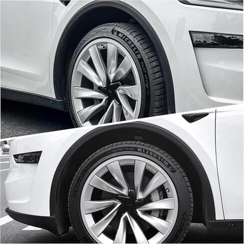 4PCS Wheel Rim Protector for Tesla Model Y Juniper 2025 2026 20 Inches ABS+PC Wheel Hubcaps Protect Cover Car Exterior Accessories(Silver) in Kuwait