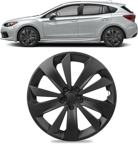 Hubcap Wheel Hub Cover for Subaru Impreza 2017 2018 2019 2020 2021 2022 2023 Accessories, OEM Style Custom Replacement Wheel Cap Tire Hub Lossless Installation Hub Cap, Matte Black 16 Inch 1PC in Saudi Arabia