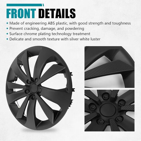 Hubcap Wheel Hub Cover for Subaru Impreza 2017 2018 2019 2020 2021 2022 2023 Accessories, OEM Style Custom Replacement Wheel Cap Tire Hub Lossless Installation Hub Cap, Matte Black 16 Inch 1PC in Saudi Arabia