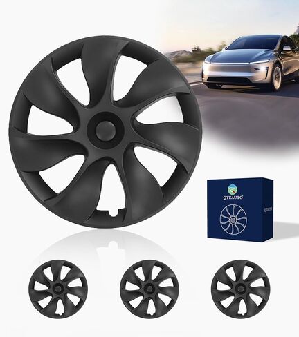 PM Auto Set of 4 Wheel Covers Storm Symmetry Hubcaps for 2017-2024 Tesla Model Y 19 inch Wheel in Kuwait