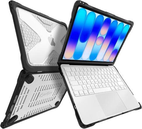 Fintie Case for MacBook Neo 13 inch (2026 Release, Model A3404) - Shockproof Hard Shell Protective Cover with TPU Border, Heavy Duty Rugged MacBook Neo Cover for Work Travel Study Daily Use (Clear) in Kuwait
