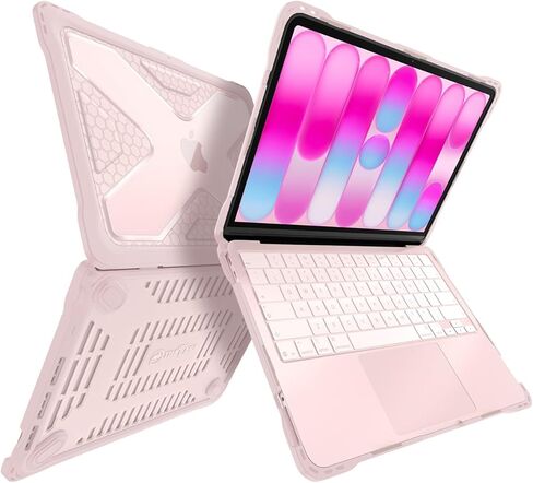 Fintie Case for MacBook Neo 13 inch (2026 Release, Model A3404) - Shockproof Hard Shell Protective Cover with TPU Border, Heavy Duty Rugged MacBook Neo Cover for Work Travel Study Daily Use (Clear) in Kuwait