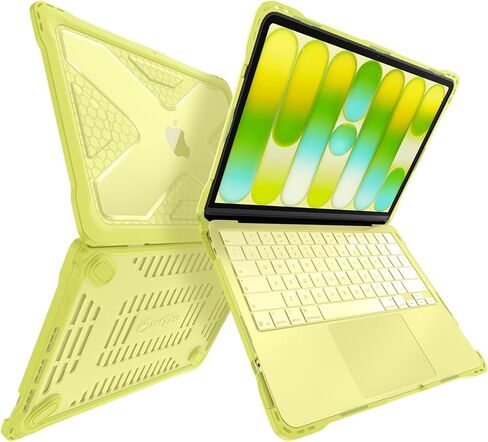 Fintie Case for MacBook Neo 13 inch (2026 Release, Model A3404) - Shockproof Hard Shell Protective Cover with TPU Border, Heavy Duty Rugged MacBook Neo Cover for Work Travel Study Daily Use (Clear) in Kuwait
