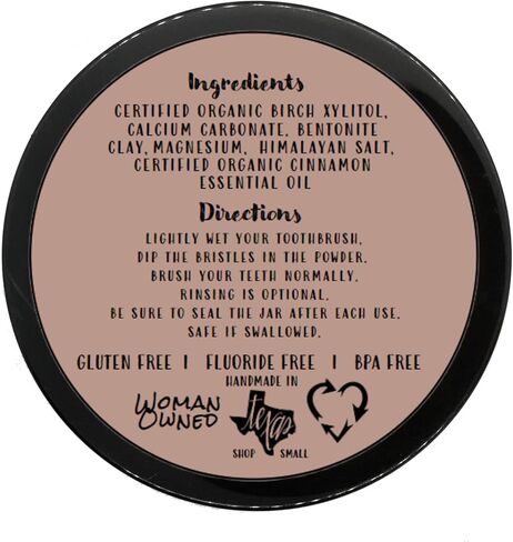 Remineralizing Vegan Mineral Tooth Powder I Cinnamon Formula I Natural Whitening I Stronger Teeth (1.5oz Jar) in Saudi Arabia