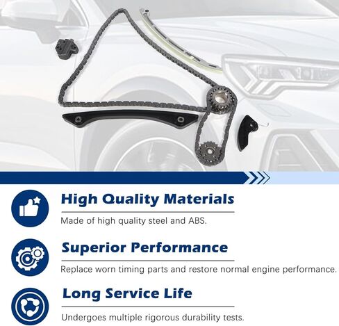 204PT Engine Timing Chain Kit Compatible with Discovery Range Evoque Freelander 2.0 LR066543 LR025263 LR025000 LR025632 LR095137 LR079625 in Kuwait