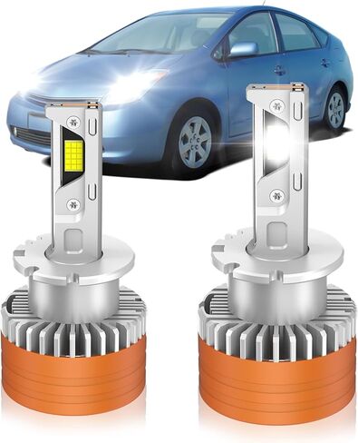Fit for Chevy 2016-2018 Silverado 1500 LT LTZ LS WT 2018-2021 Equinox Xenon HID Light Replacement, 24000LM 600% Brightness D5S HID Bulbs, 6000K Cool White, Pack of 2 in Saudi Arabia