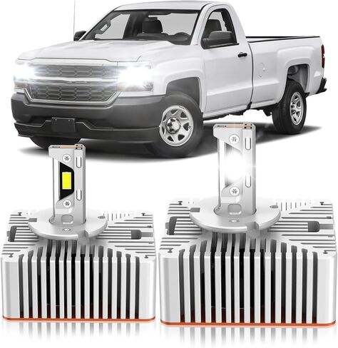 Fit for Chevy 2016-2018 Silverado 1500 LT LTZ LS WT 2018-2021 Equinox Xenon HID Light Replacement, 24000LM 600% Brightness D5S HID Bulbs, 6000K Cool White, Pack of 2 in Kuwait