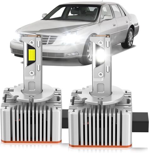 Fit for Chevy 2016-2018 Silverado 1500 LT LTZ LS WT 2018-2021 Equinox Xenon HID Light Replacement, 24000LM 600% Brightness D5S HID Bulbs, 6000K Cool White, Pack of 2 in Kuwait