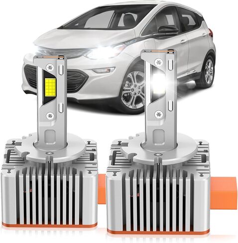 Fit for Chevy 2016-2018 Silverado 1500 LT LTZ LS WT 2018-2021 Equinox Xenon HID Light Replacement, 24000LM 600% Brightness D5S HID Bulbs, 6000K Cool White, Pack of 2 in Kuwait