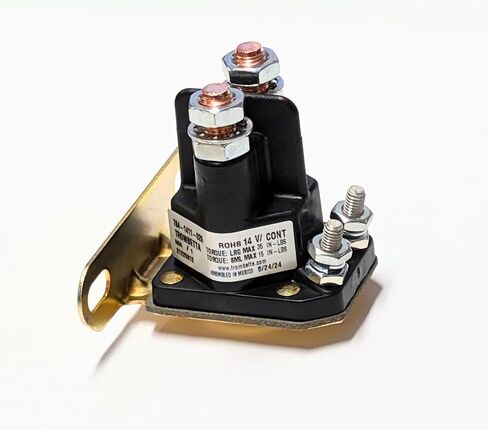 -New Genuine OEM Trombetta Solenoid, (Latest Revisions)14V, 4 Terminals, 784-1411-020, 784-1411-020-02, 784-1411-020-16, M008675-000, E-Z-GO 612813, 27153-G01 (With Nut Hardware) in Saudi Arabia