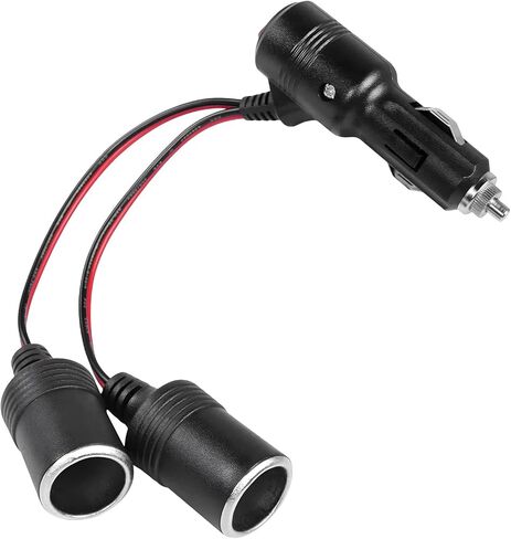 Sun Walker Car Cigarette Lighter Splitter, 1 to 3 Car Splitter Adapter Power Charger Port Socket with 15A Fuse, 3-Way Cigarette Lighter Extension Cord for 12/24 Volt Vehicles in Kuwait
