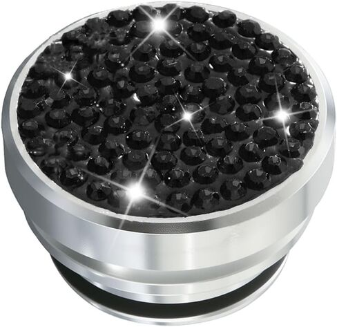 Bling Car Cigarette Lighter Plug Cover, Car Dust Plug, Crystal Diamond Decorated Ciqarette Lighter Socket Cover, Car Accessories Waterproof Dustproof Socket Cap for Most Vehicles (Black) in Kuwait
