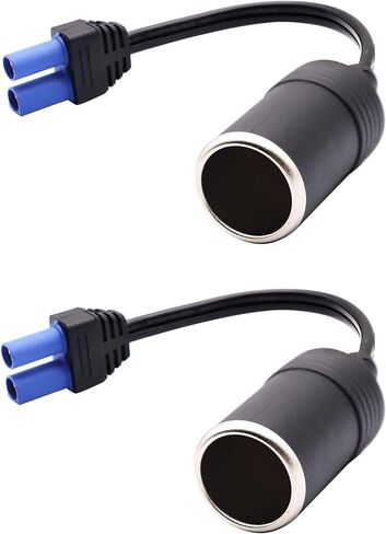 MAYWILLA EC5 Female to Cigarette Lighter Socket Extension Cable,12V Car Cigarette Lighter Female to EC5 Female Conversion Cord for Portable Jump Starter Car Emergency Start Power Adapter-17.8CM (2PCS) in Kuwait